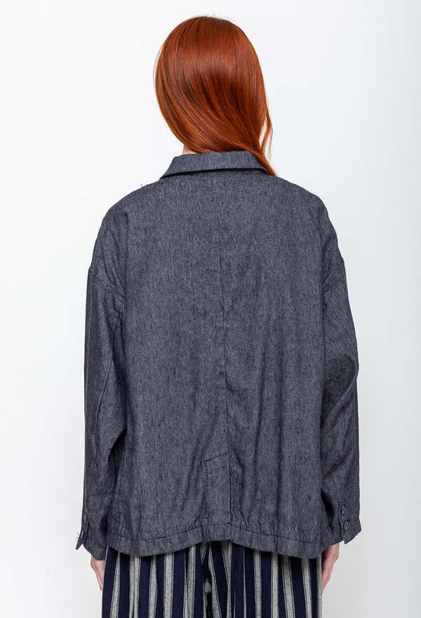 ICHI ANTIQUITES Denim Jacket - Navy