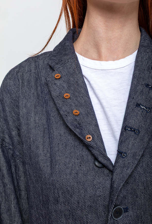 ICHI ANTIQUITES Denim Jacket - Navy