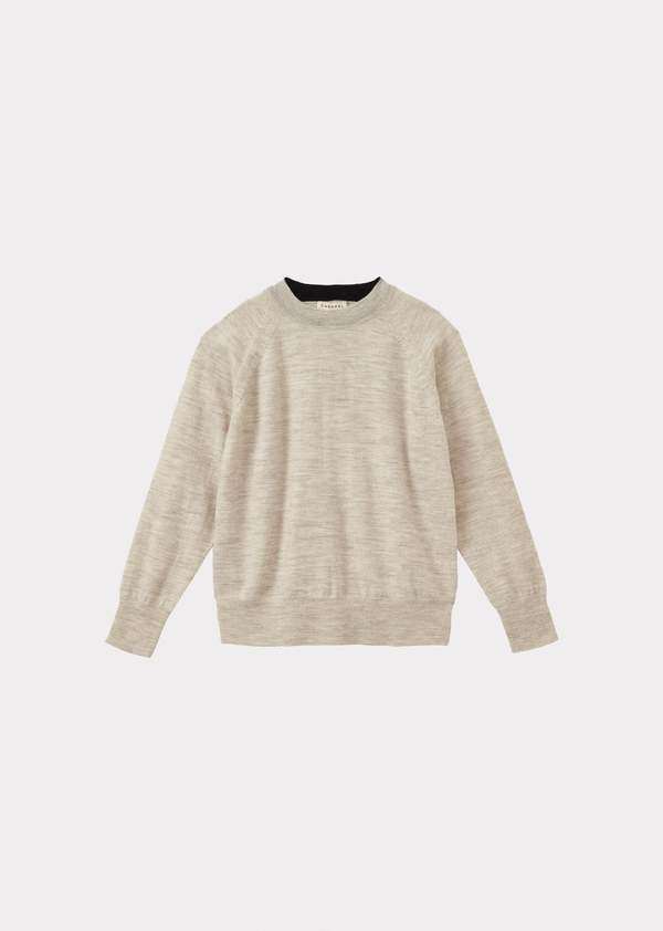 Kids Caramel KEIRA CHILDRENS MERINO WOOL JUMPER - CREAM