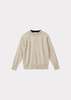 Kids Caramel KEIRA CHILDRENS MERINO WOOL JUMPER - CREAM - Thumbnail 1