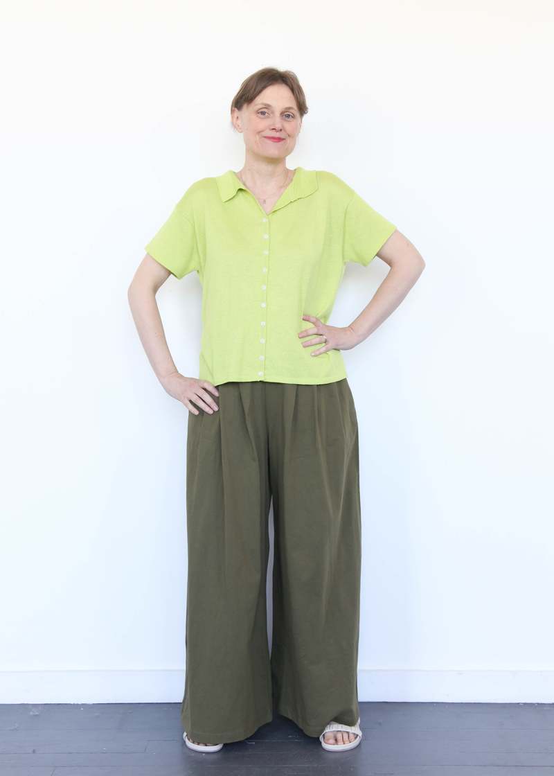 Atelier Delphine High Gauge Knit Blouse - Lime Atelier Delphine High Gauge Knit Blouse - Lime