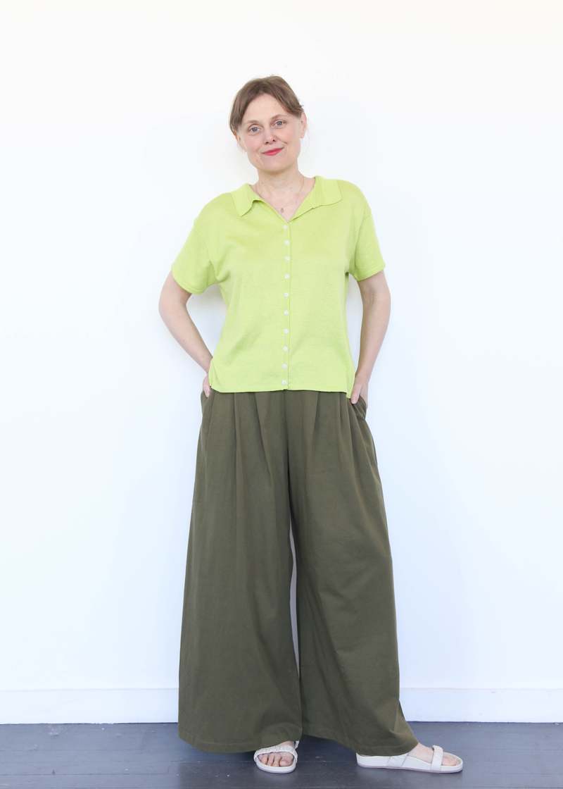 Atelier Delphine High Gauge Knit Blouse - Lime Atelier Delphine High Gauge Knit Blouse - Lime