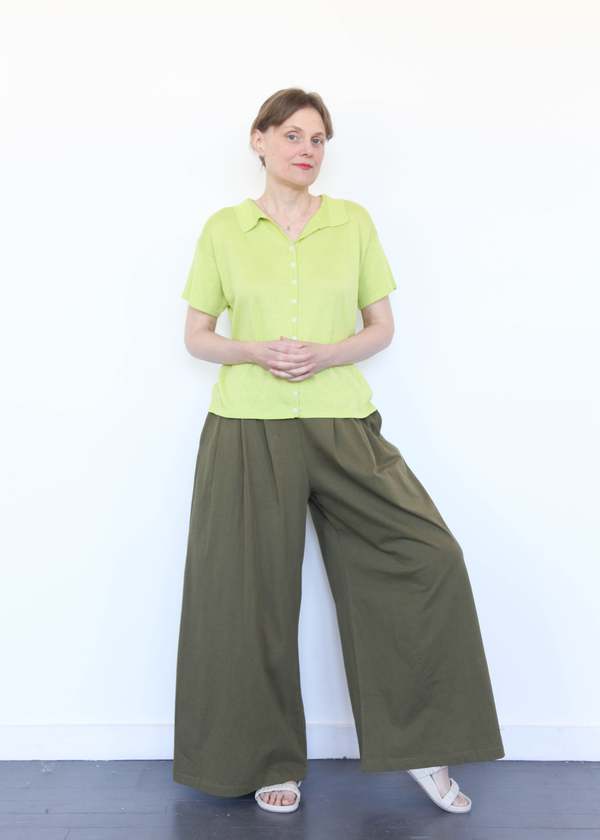 Atelier Delphine High Gauge Knit Blouse - Lime Atelier Delphine High Gauge Knit Blouse - Lime