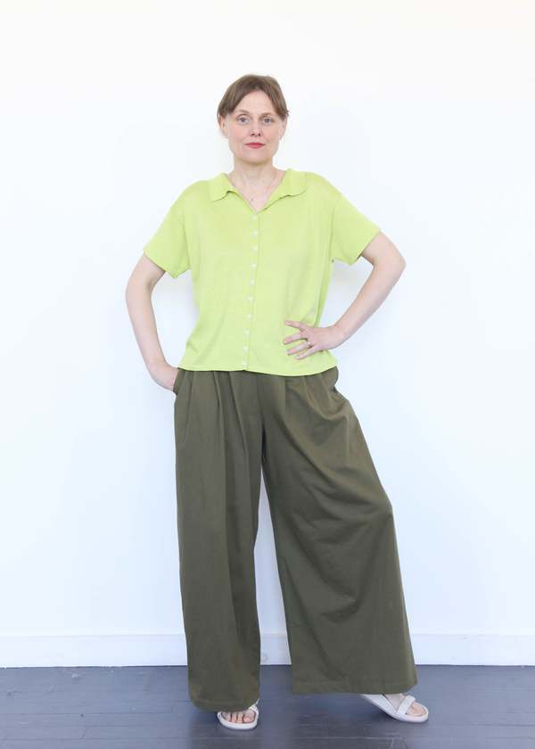 Atelier Delphine High Gauge Knit Blouse - Lime Atelier Delphine High Gauge Knit Blouse - Lime