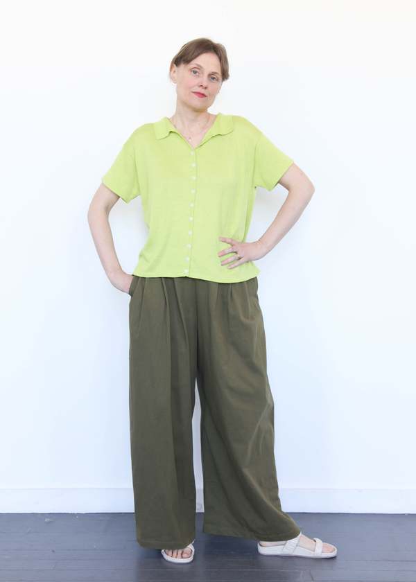 Atelier Delphine High Gauge Knit Blouse - Lime Atelier Delphine High Gauge Knit Blouse - Lime