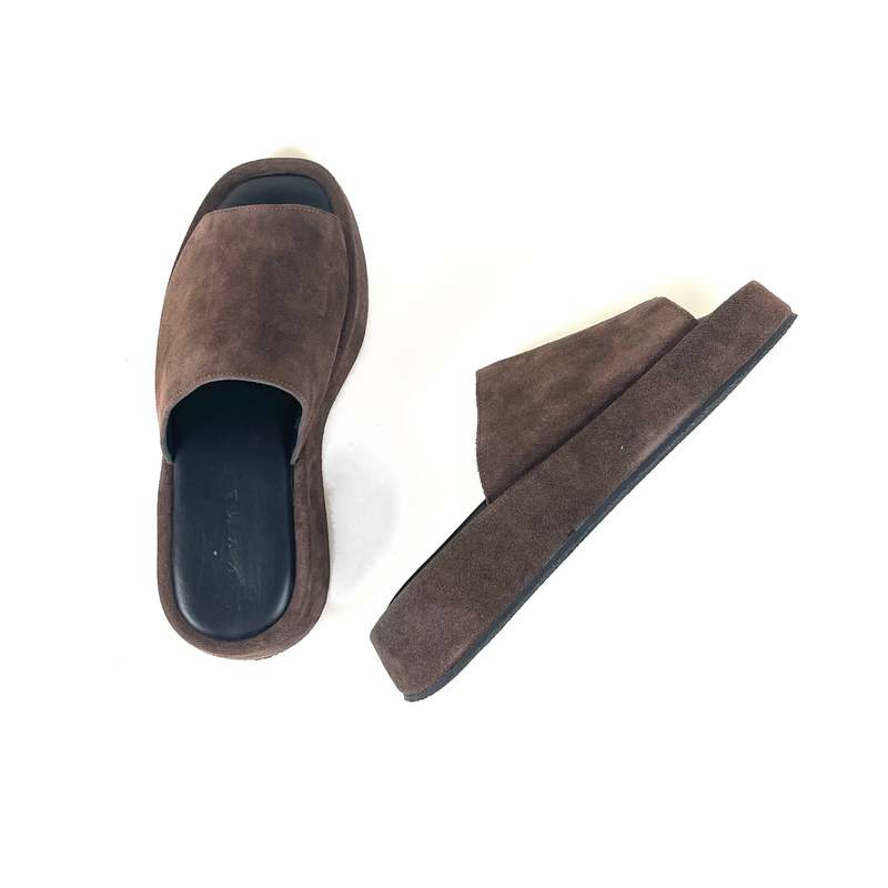 KYMA Kalymnos Sandal - Black/Dark Brown