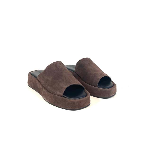 KYMA Kalymnos Sandal - Black/Dark Brown