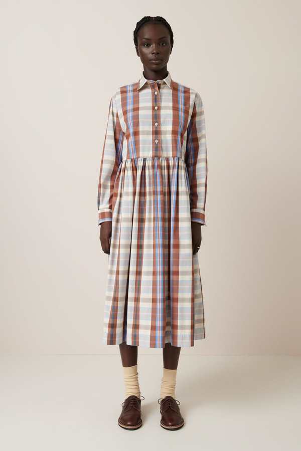Kowtow Lee Dress - Terra Check | Garmentory
