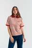 OperaSPORT Luna Polo T-Shirt - Red Orange Stripe - Thumbnail 1