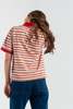 OperaSPORT Luna Polo T-Shirt - Red Orange Stripe - Thumbnail 3