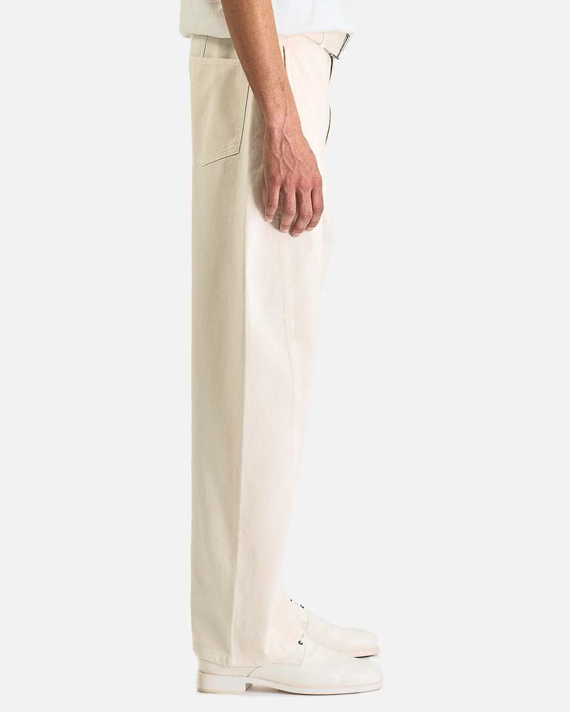 Lemaire Twisted Belted Pants - Snowy Off White Lemaire Twisted Belted Pants - Snowy Off White