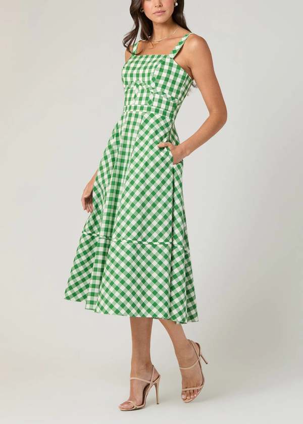 Shoshanna Kaydence Dress - Green/Ivory | Garmentory