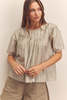 amente Short Sleeve Pleated Blouse - Thumbnail 3