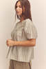 amente Short Sleeve Pleated Blouse - Thumbnail 5