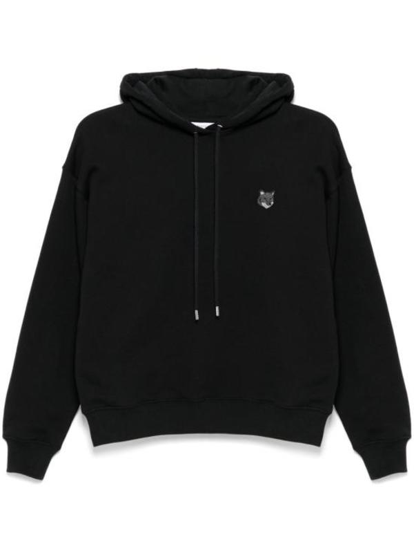 【送料&関税込】Maison KitsunAC Tonal Fox Black Hoodie BOLD FOX HEAD PATCH OVERSIZE HOODIE | Maison Kitsuné