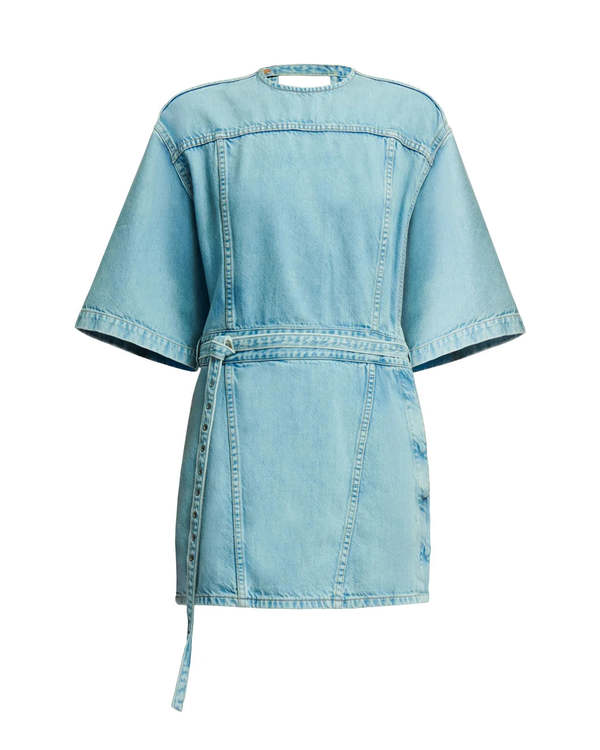 haikure denim dress Haikure Joelle Two-tone Organic Denim Shirt Dress - Women - Mid Denim Dresses