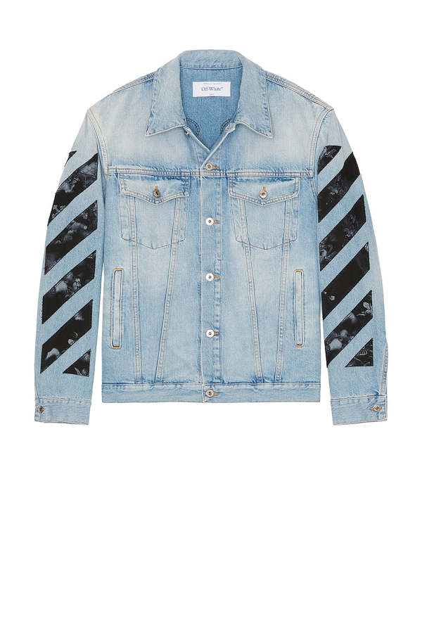Off-White Fresco Diag Arr Den Skate Jacket - Blue