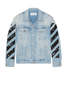 Off-White™ Fresco Diag Arr Den Skate Jacket - Blue - Thumbnail 1