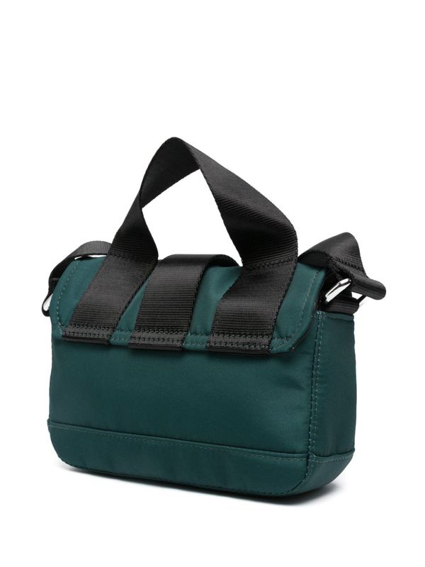 Ganni Recycled Tech Mini Satchel - Forest Night | Garmentory