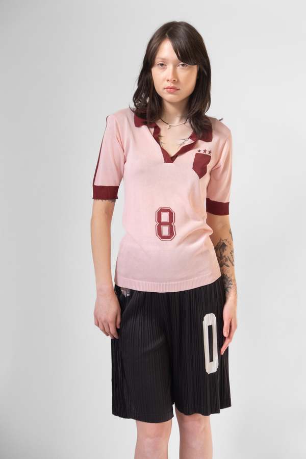 Renata Brenha Formiga Polo Top - Pink & Cherry