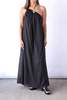 Closed Cotton Maxi Dress - Black - Thumbnail 1