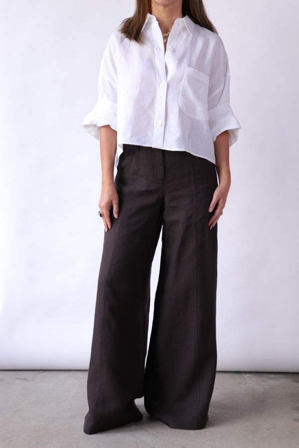 TWP Dees Trouser - Dark Chocolate