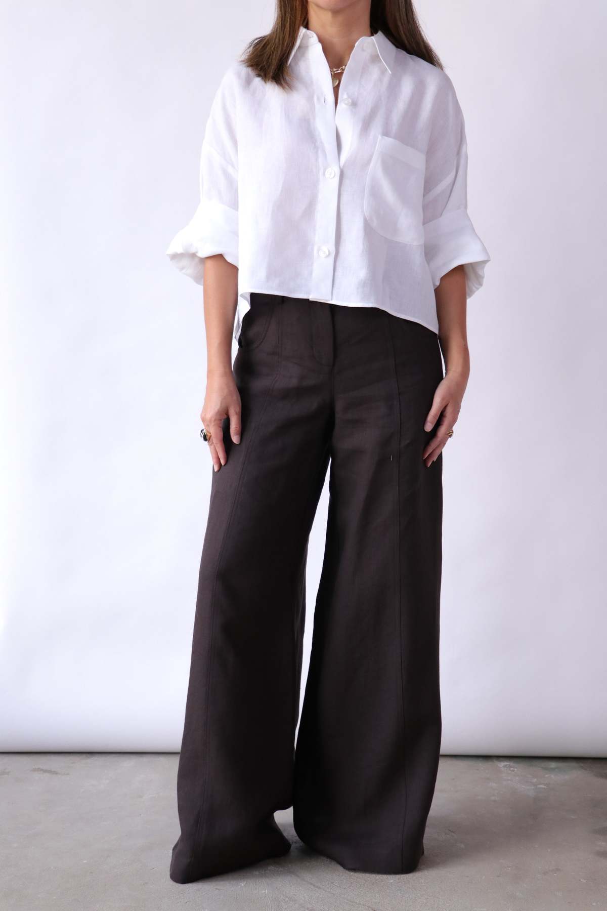 TWP Dees Trouser - Dark Chocolate - Image 2 of 5