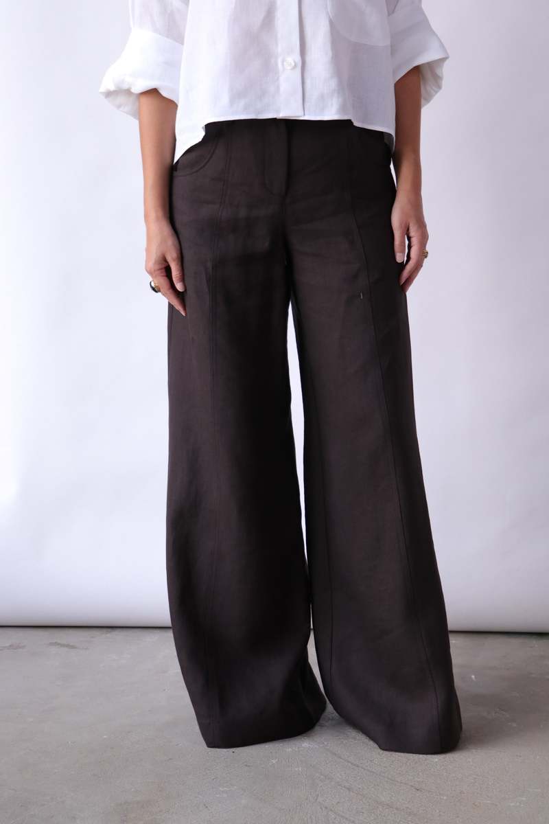 TWP Dees Trouser - Dark Chocolate