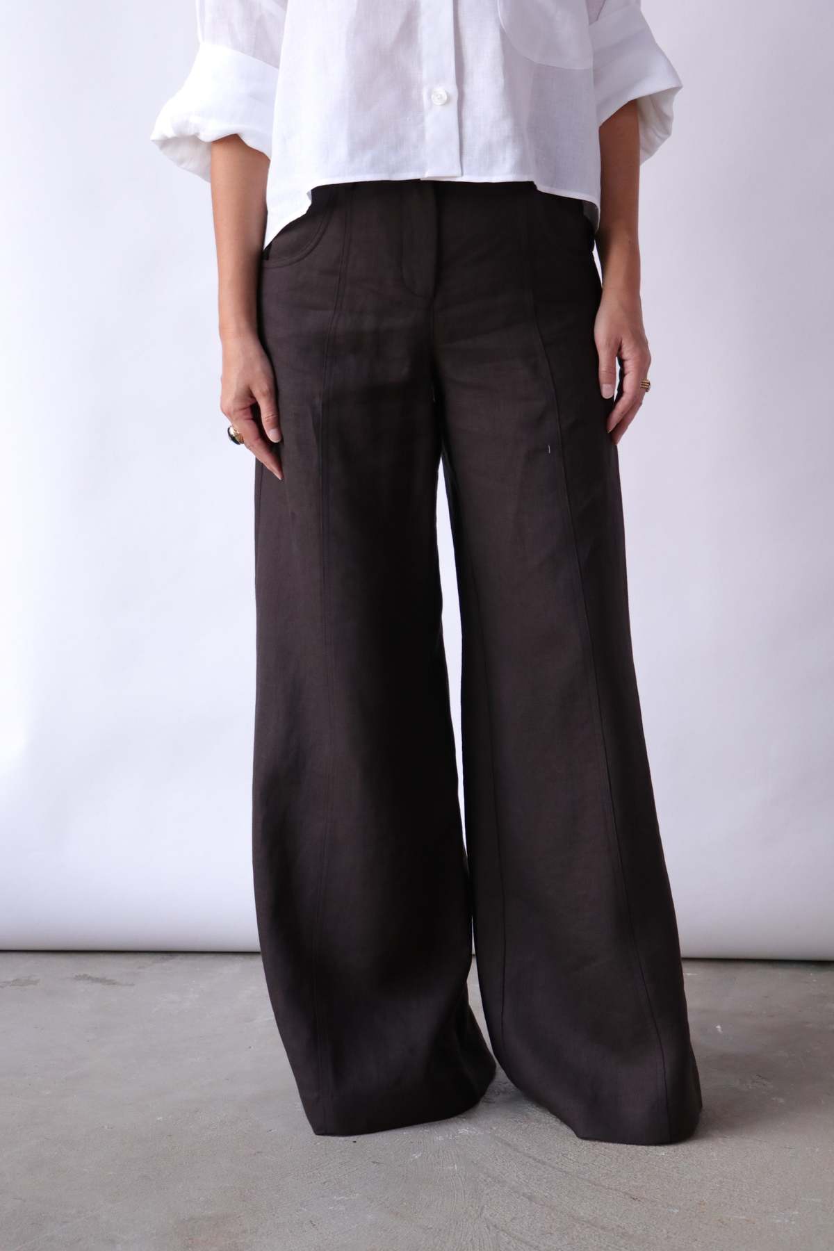 TWP Dees Trouser - Dark Chocolate - Image 3 of 5