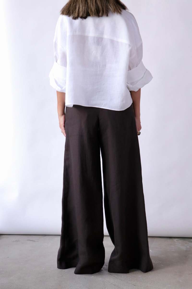 TWP Dees Trouser - Dark Chocolate