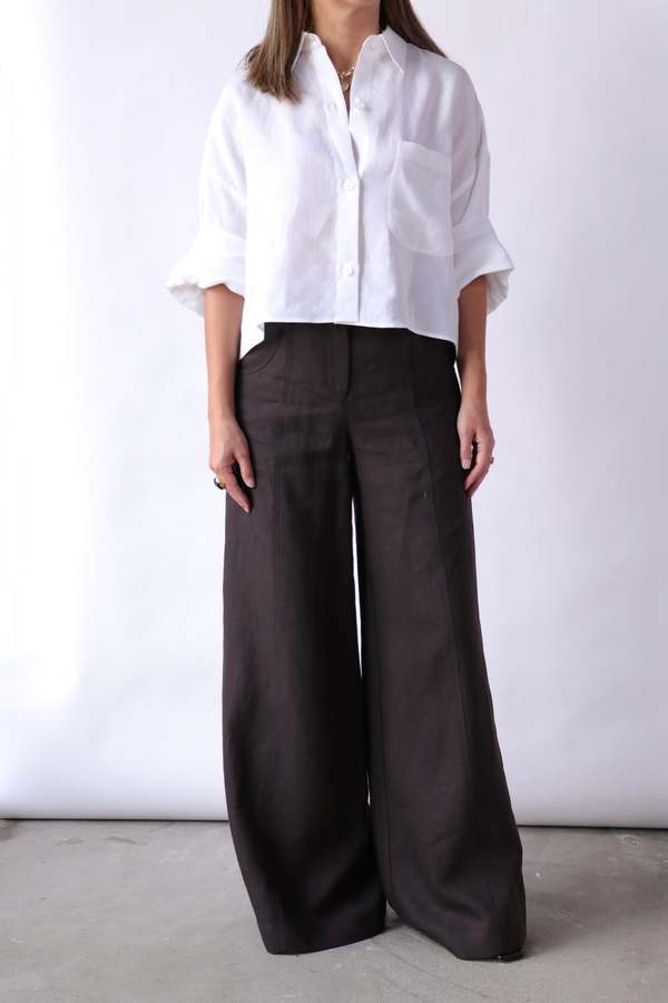 TWP Dees Trouser - Dark Chocolate