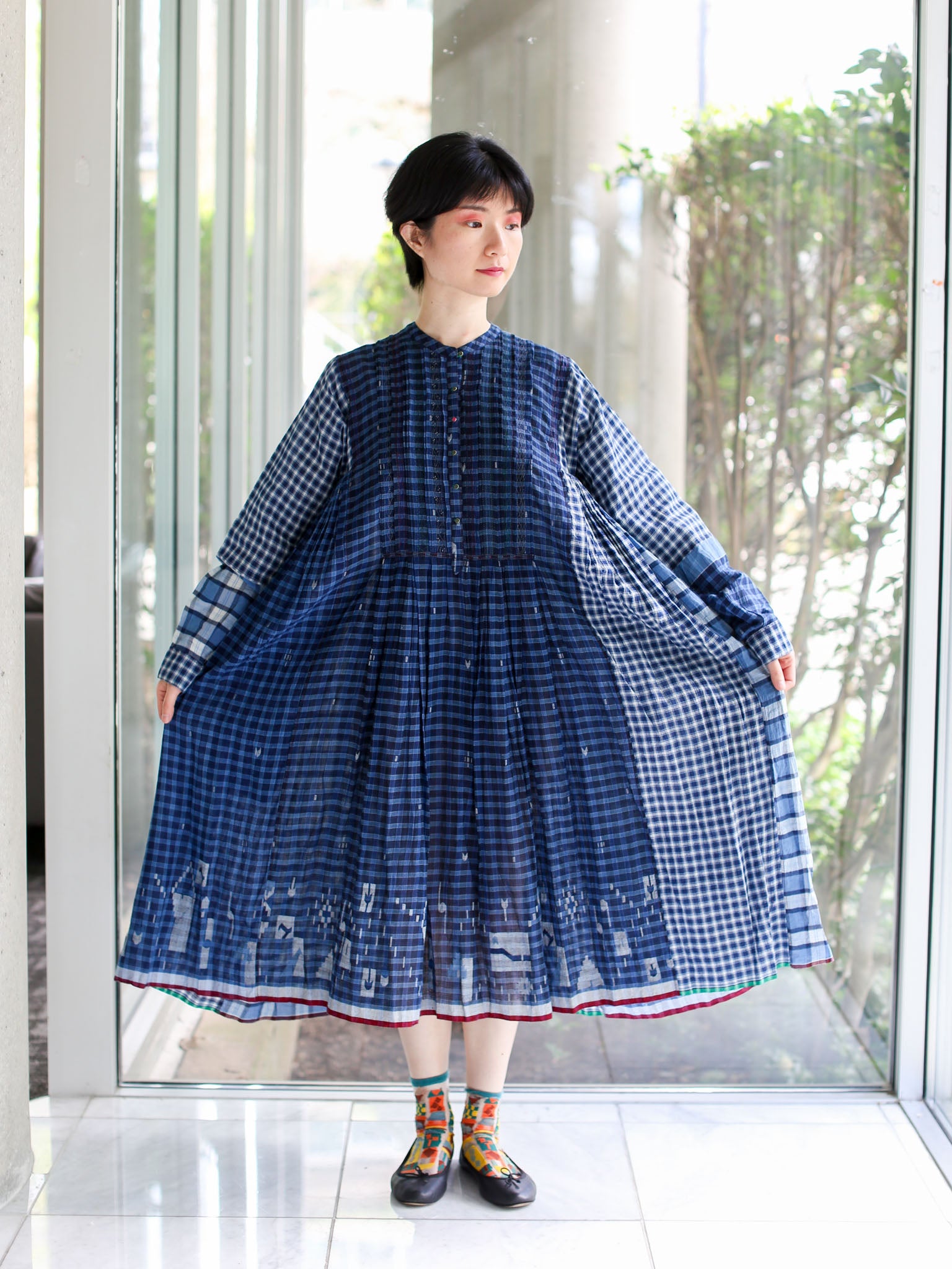 injiri インジリ MULTI CHECK DRESS Injiri Amber 16 Dress | Garmentory