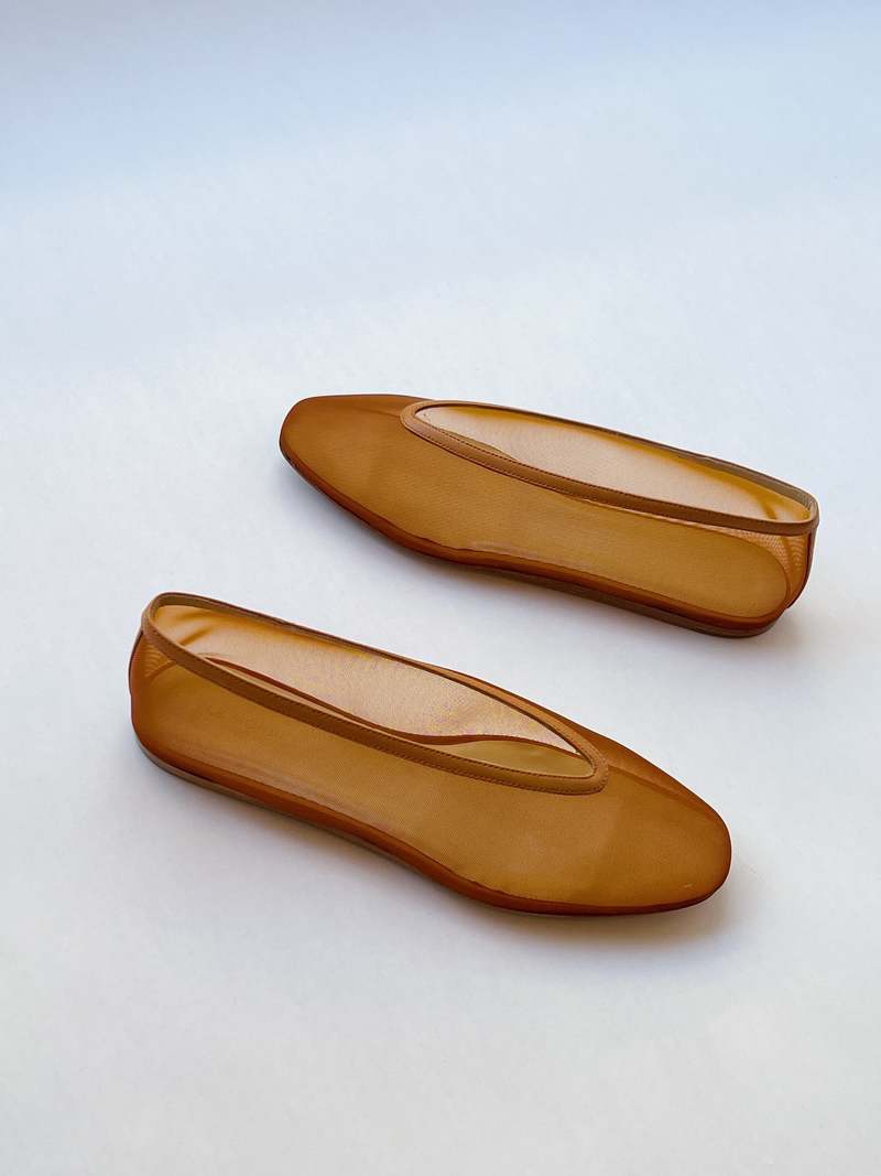 Le Monde Beryl Luna Mesh Slipper - Cognac Le Monde Beryl Luna Mesh Slipper - Cognac