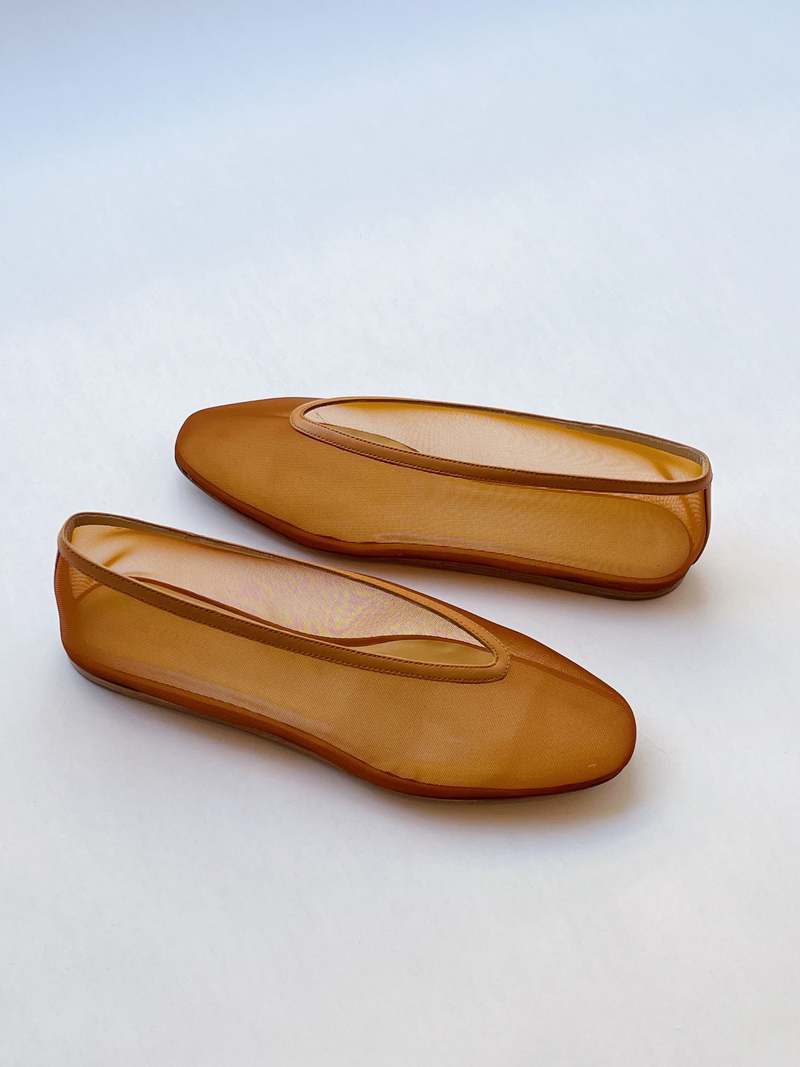 Le Monde Beryl Luna Mesh Slipper - Cognac Le Monde Beryl Luna Mesh Slipper - Cognac