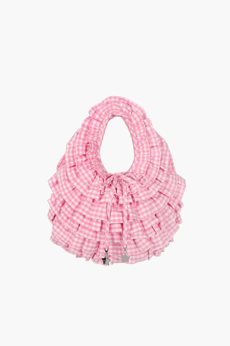 【関税込み】Sandy Liang ピンク Napa バッグ Sandy Liang Napa Bag - Pink Gingham | Garmentory