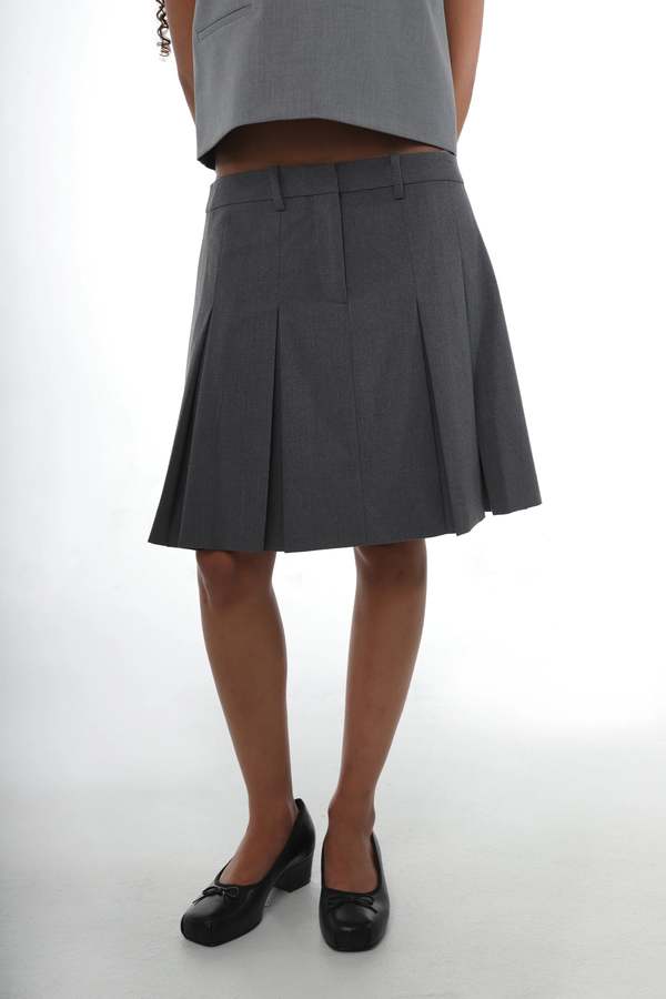 Sandy Liang Wren Skirt - Grey | Garmentory