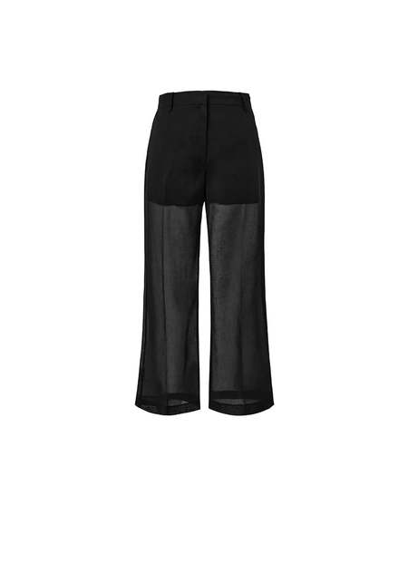 【AMOMENTO】24fw WOOL TWEED WRAP PANTS AMOMENTO: Grey Tweed Wrap Trousers | 157 Moments – 157Moments