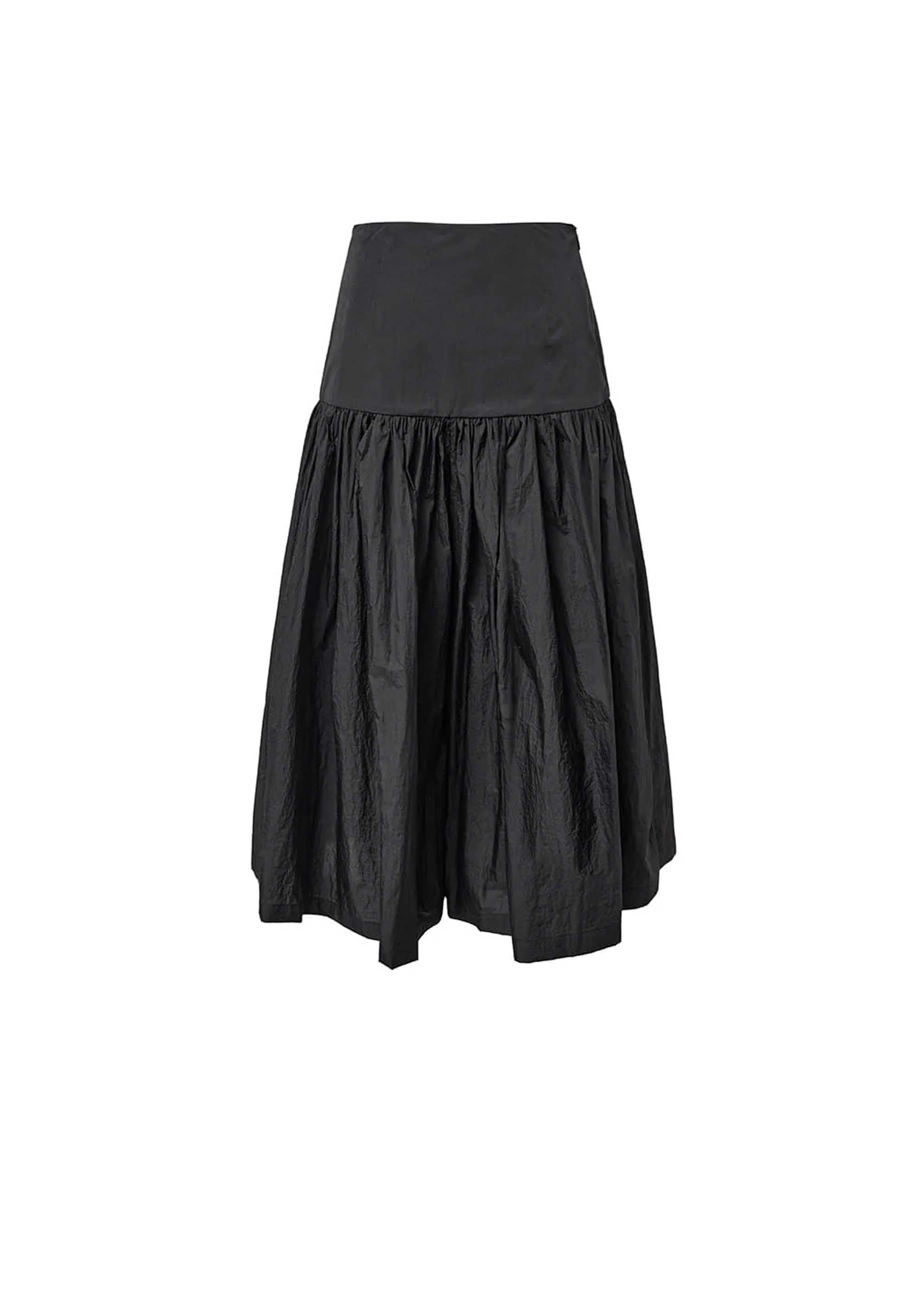 AMOMENTO Shirring Culotte Pants - Black | Garmentory