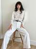 Antique Eyelet Linen Blouse - White - Thumbnail 1