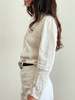Antique Eyelet Linen Blouse - White - Thumbnail 4