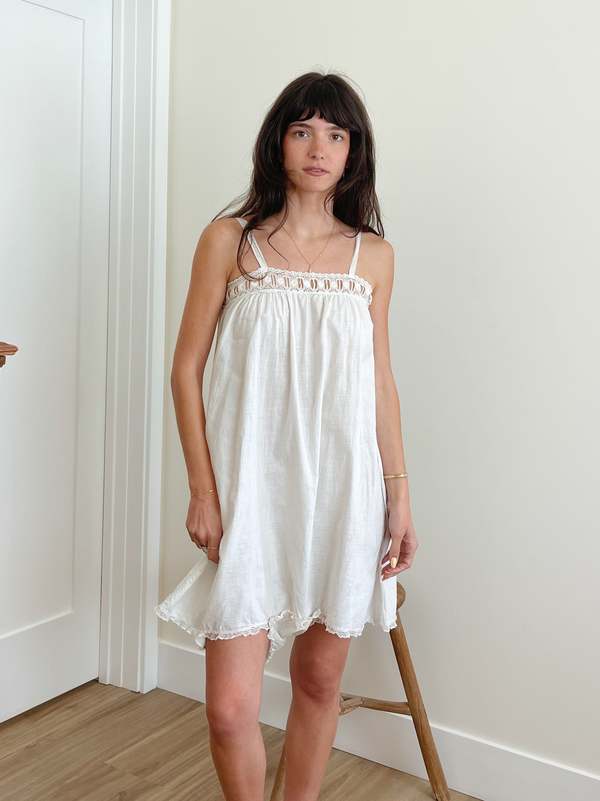 Victorian Cotton Step In - White