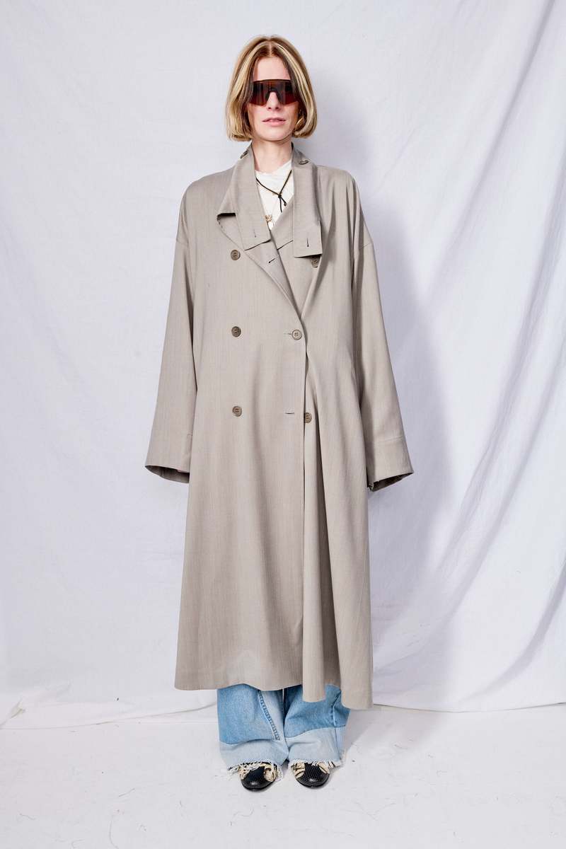 ジャケット・アウター GABRIELA COLL GARMENTS No.65 Oversised No. 65 Waxed Cotton Oversized Coat in Black – L'ENSEMBLE