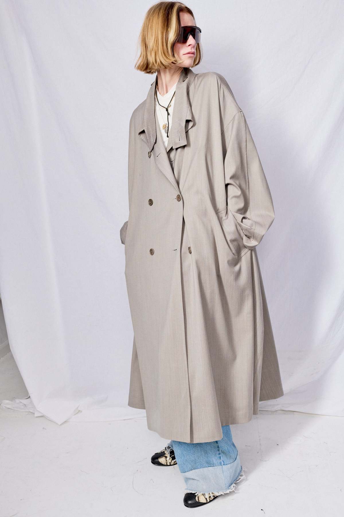 Gabriela Coll Garments No.65 Oversized Coat - Grey | Garmentory