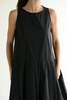 Album di Famiglia Pleated Sleeveless Dress - Black - Thumbnail 3