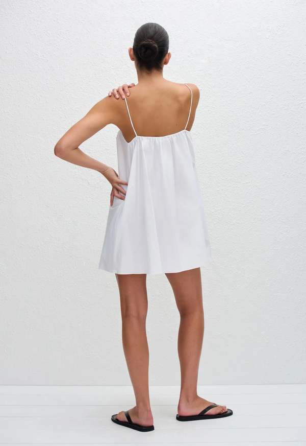 white christmas dresses Shirred Bodice Mini Dress - Black main image 1