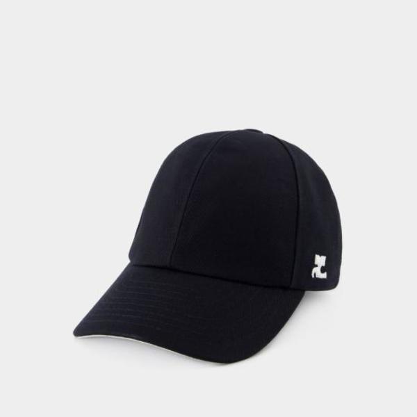 COURREGES 125ACT039CO0024 Baseball Cap - Black