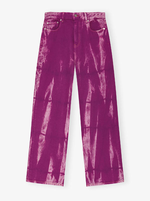 Ganni Overdyed Heavy Denim Marri Jeans - Boysenberry