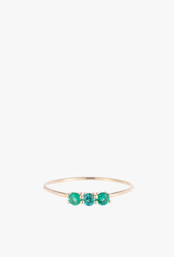Jennie Kwon Designs 3S Emerald Ring - 14K Yellow Gold