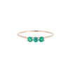 Jennie Kwon Designs 3S Emerald Ring - 14K Yellow Gold - Thumbnail 3