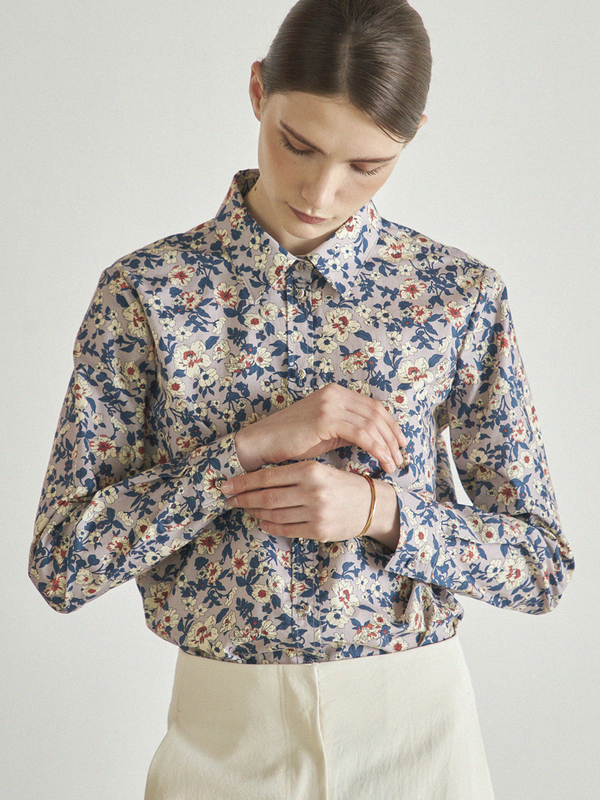 Maison De Ines Classic Floral Shirt - Purple